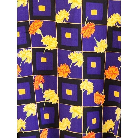 Josie by Natori sz Small Belted Wrap Robe Kimono Silky Dandelion Pattern Multico - Picture 4 of 5